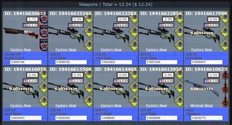 Trade up filler skins .